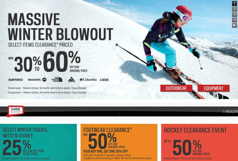 Sport Chek Massive Winter Blowout Sale (Jan 30 - Feb 11)