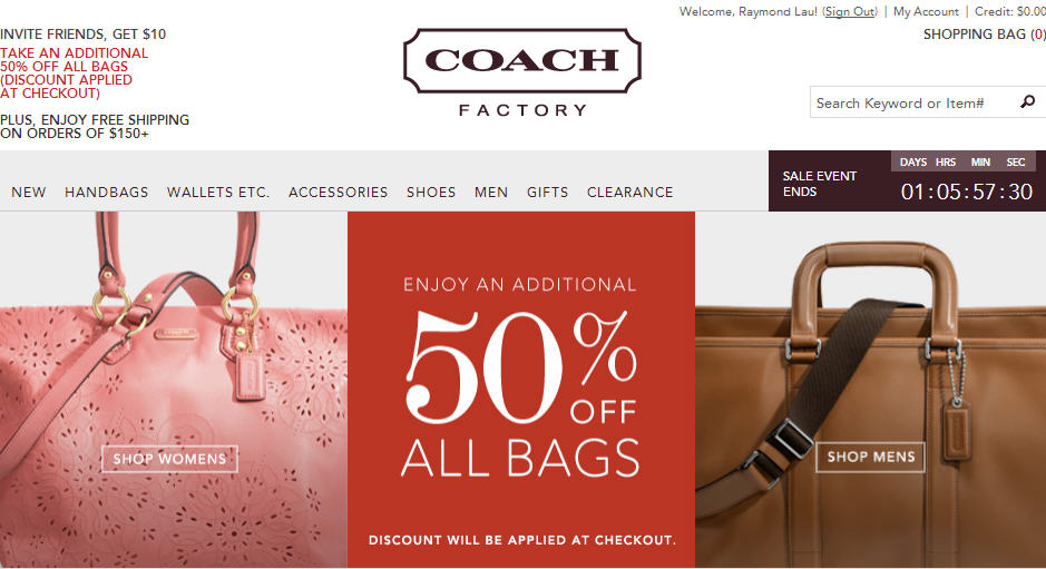 Coach Factory Save an Additional 50 Off All Bags (Until Feb 12)