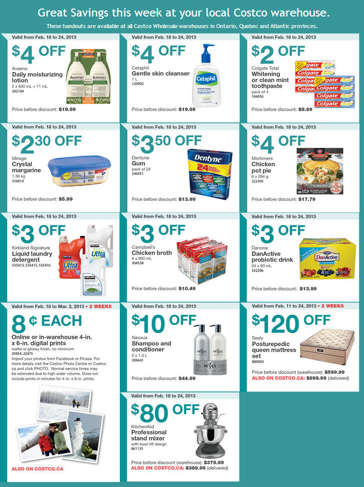 Costco Weekly Handout Instant Savings Coupons EAST (Feb 18-24)