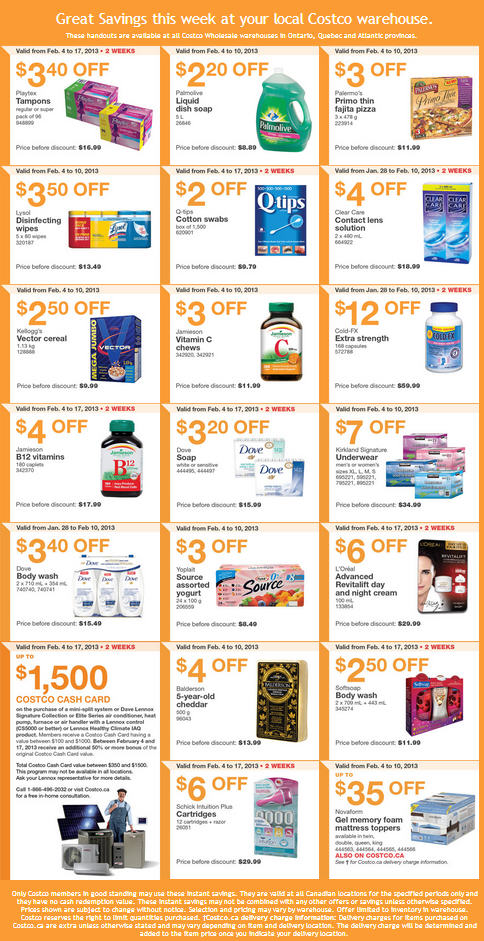 Costco Weekly Handout Instant Savings Coupons EAST (Feb 4-10)