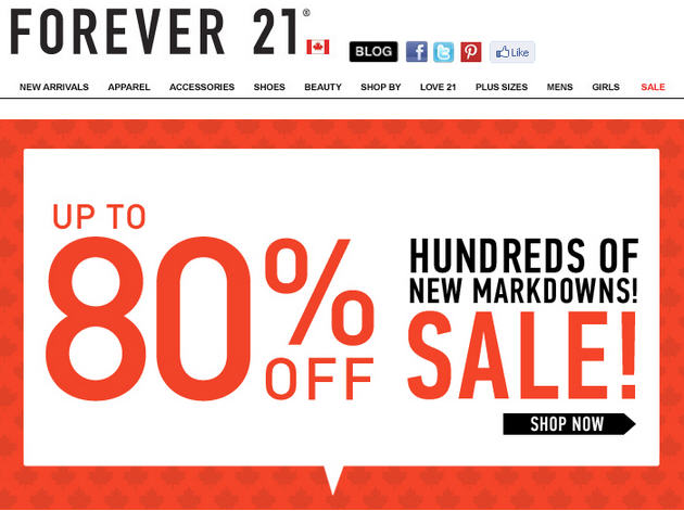 Forever 21 Up to 80 Off Sale Items. Hundreds of New Markdowns