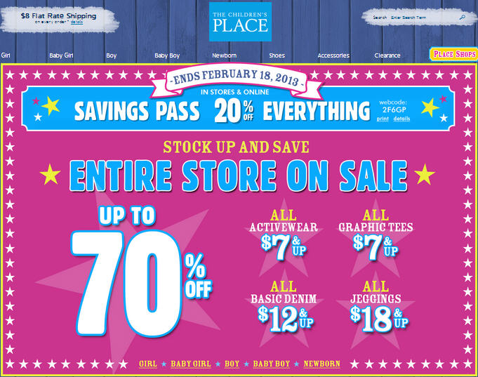 The Children's Place Entire Store on Sale - Up to 70 Off (Until Feb 18)