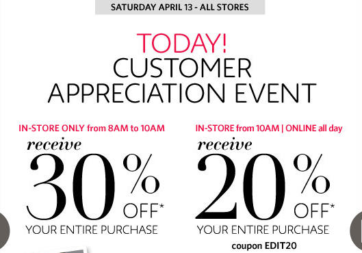 Addition Elle Customer Appreciation Event - Save 20-30 Off (April 13)