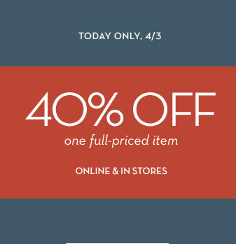 Banana Republic 40 Off One Full-Priced Item In-Stores & Online (Apr 3)