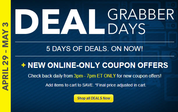 Best Buy Deal Grabber Days - 5 Days of Online Deals (Apr 29-May 3)