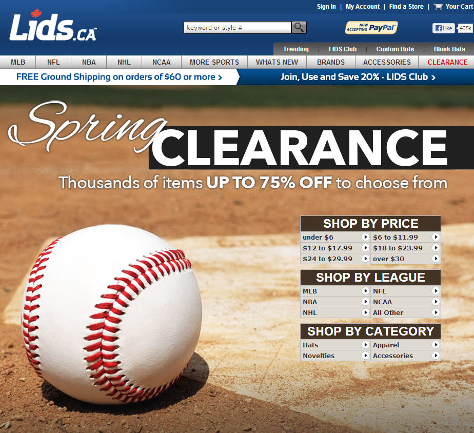 Lids Spring Clearance - Thousands of Items up to 75 Off