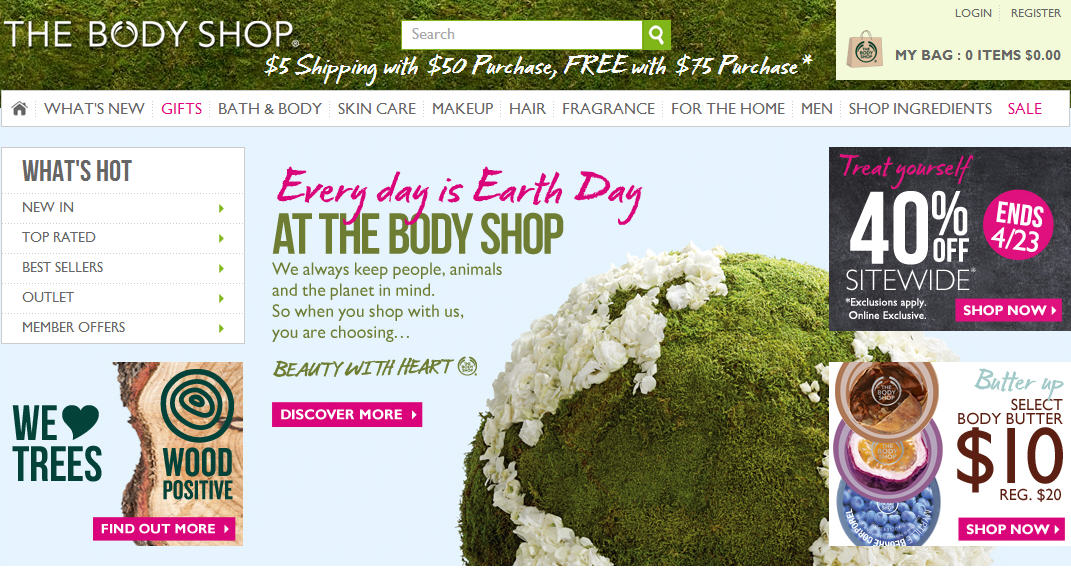 The Body Shop Earth Day Sale - 40 Off Sitewide + 6 Cash Back on Ebates (Until Apr 23)