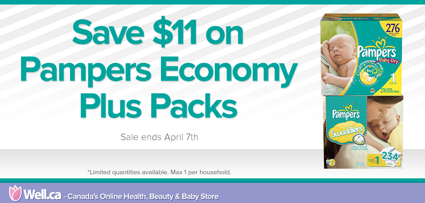 Well Save $11 on Pampers Economy Plus Packs (Until Apr 7)