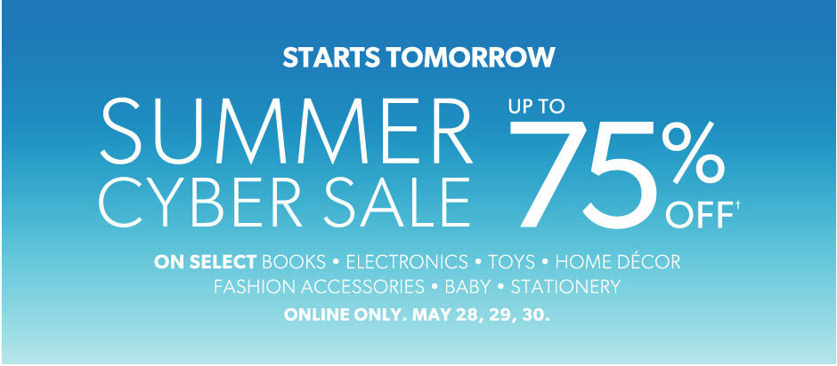 Chapters Indigo Summer Cyber Sale - Up to 75 Off Select Items (May 28-30)