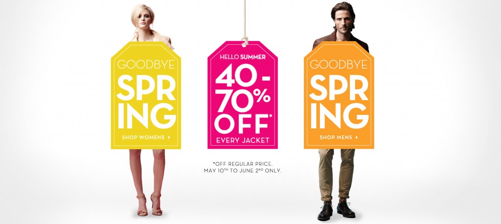 Danier Spring Clearance Sale - 40-70 Off Every Jacket (May 10 - June 2)