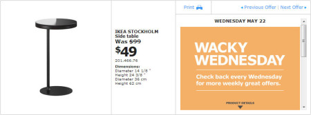 IKEA - Montreal Wacky Wednesday Deal of the Day (May 22)