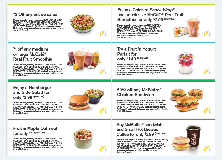 McDonald's Fresh Savings for Spring - Download Printable Coupons (May 9-17)