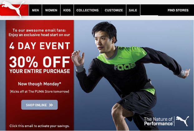 PUMA 30 Off Your Entire Purchase (Until May 27)