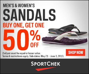 Sport Chek Sandals Buy One, Get One 50 Off (Until June 3)