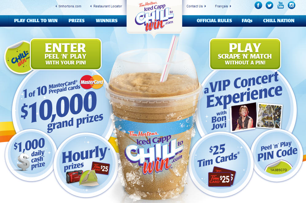 Tim Hortons Chill To Win Contest (May 6 - June 14)