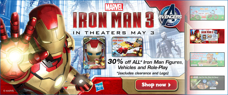 Toys R Us 30 Off All Iron Man 3 Toys (Until May 9)