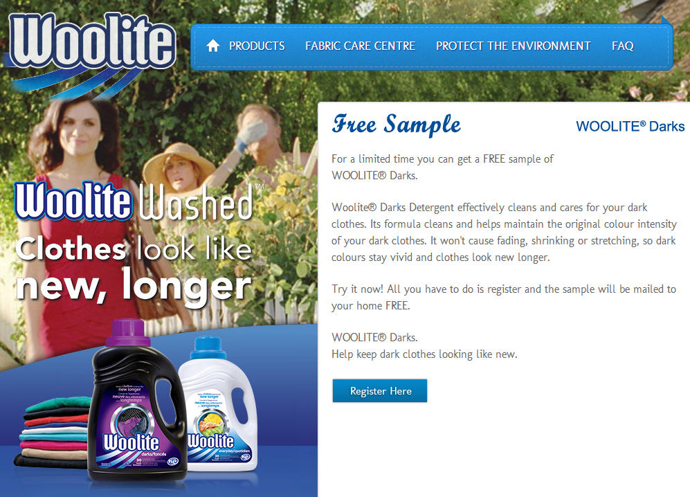 Woolite FREE Sample of Woolite Darks Detergent