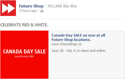 Future Shop Canada Day Sale (June 28 - July 4)