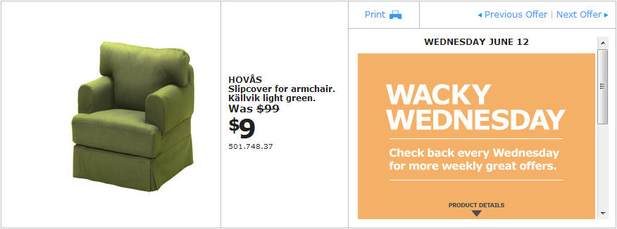 IKEA - Montreal Wacky Wednesday Deal of the Day (June 12) B