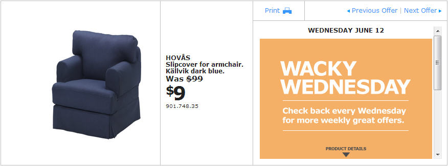 IKEA - Montreal Wacky Wednesday Deal of the Day (June 12) C