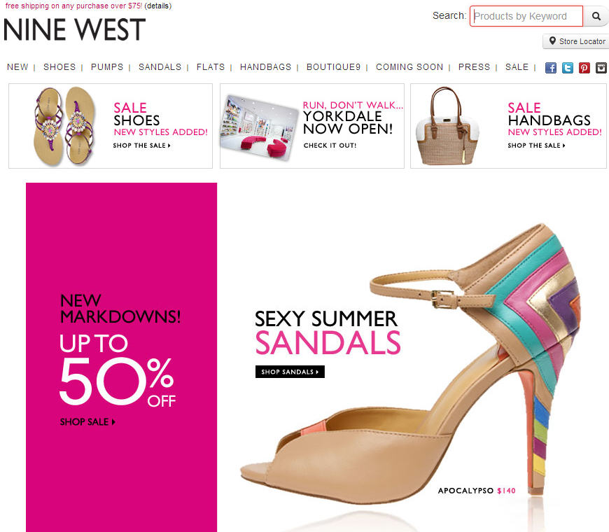 Nine West New Markdowns Added - Save up to 50 Off