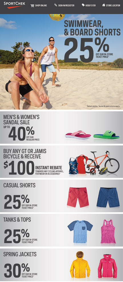 Sport Chek Feel the Heat of the Summer Sale (June 26 - July 8)