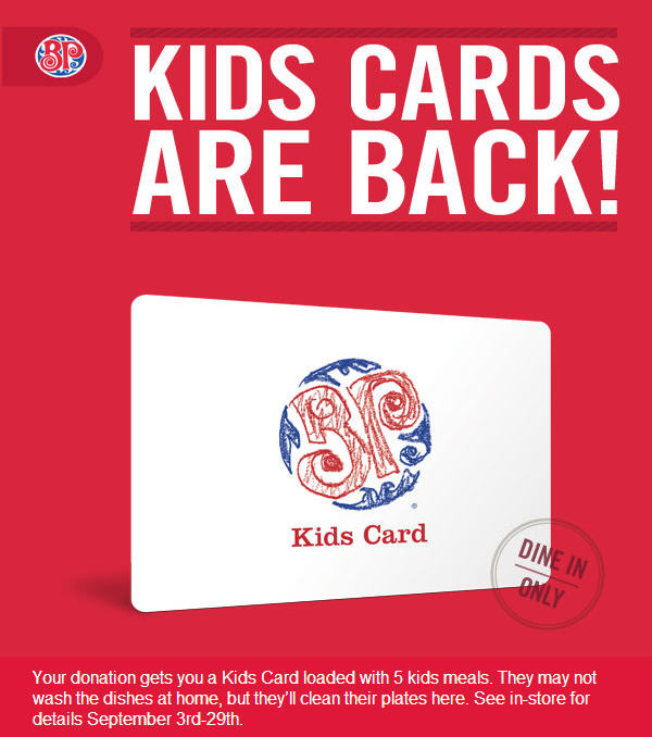 Boston Pizza 5 FREE Kids Meals with Minimum $5 Donation (Until Sept 29)