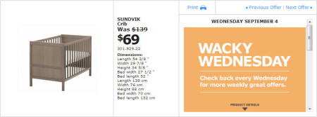 IKEA - Montreal Wacky Wednesday Deal of the Day (Sept 4) A
