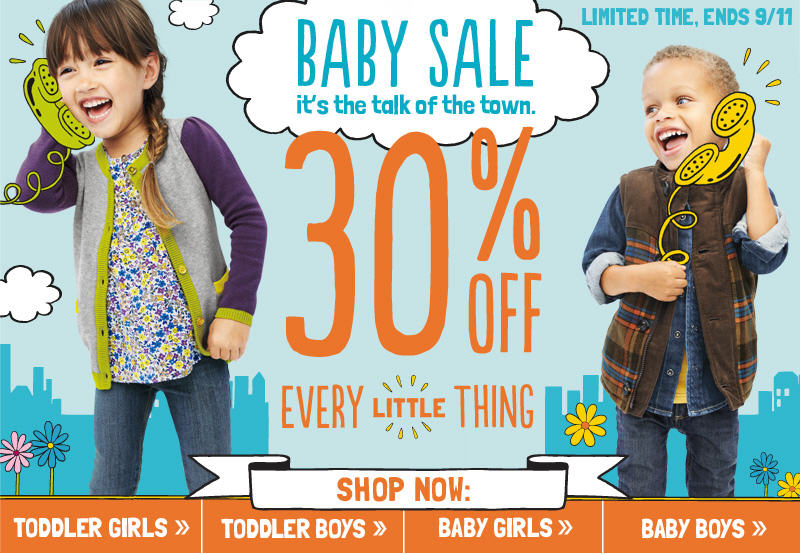 Old Navy Baby Sale - 30 Off Every Little Thing (Until Sept 11)