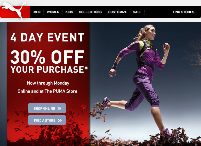 PUMA 30 Off Your Entire Online Purchase (Until Sept 2)