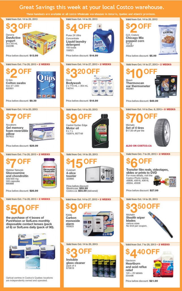 Costco Weekly Handout Instant Savings Coupons EAST (Oct 14-20)