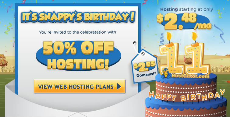 HostGator Anniversary Sale - 50 Off All Web Hosting Packages