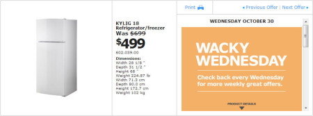 IKEA - Montreal Wacky Wednesday Deal of the Day (Oct 30) A