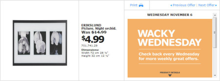 IKEA - Montreal Wacky Wednesday Deal of the Day (Nov 6) A