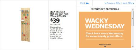 IKEA - Montreal Wacky Wednesday Deal of the Day (Dec 4) A