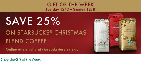 StarbucksStore 25 Off on Starbucks Christmas Blend Coffee (Dec 3-8)