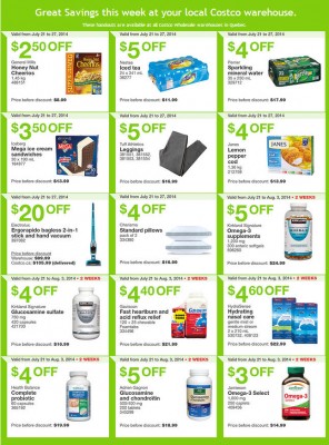 Costco Weekly Handout Instant Savings Coupons Quebec (July 21-27)
