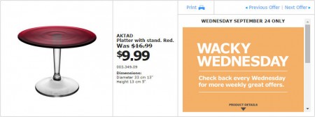IKEA - Montreal Wacky Wednesday Deal of the Day (Sept 24) B