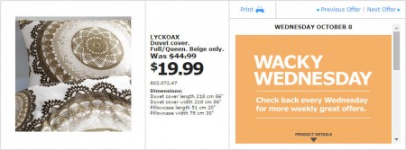 IKEA - Montreal Wacky Wednesday Deal of the Day (Oct 8) B