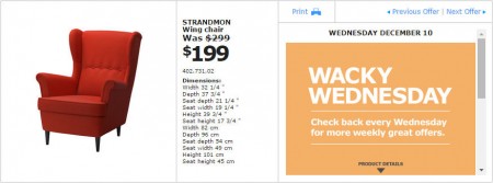 IKEA - Montreal Wacky Wednesday Deal of the Day (Dec 10) A