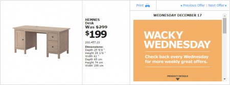 IKEA - Montreal Wacky Wednesday Deal of the Day (Dec 17) B