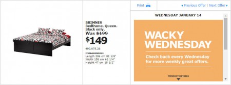 IKEA - Montreal Wacky Wednesday Deal of the Day (Jan 14) A