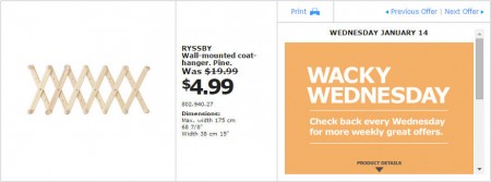IKEA - Montreal Wacky Wednesday Deal of the Day (Jan 14) B