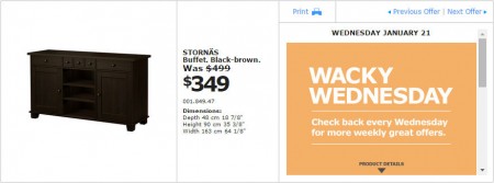 IKEA - Montreal Wacky Wednesday Deal of the Day (Jan 21) B