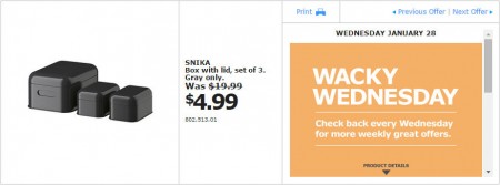 IKEA - Montreal Wacky Wednesday Deal of the Day (Jan 28) A