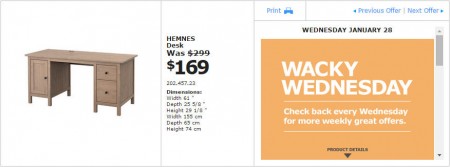 IKEA - Montreal Wacky Wednesday Deal of the Day (Jan 28) B