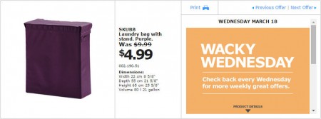 IKEA - Montreal Wacky Wednesday Deal of the Day (Mar 18) A