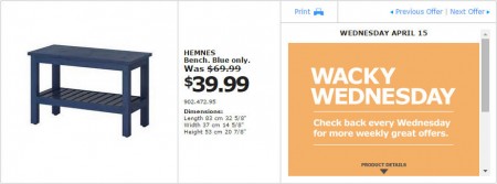 IKEA - Montreal Wacky Wednesday Deal of the Day (Apr 15) A
