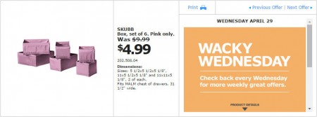 IKEA - Montreal Wacky Wednesday Deal of the Day (Apr 29) A