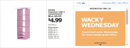 IKEA - Montreal Wacky Wednesday Deal of the Day (May 20)